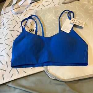 NWT Lululemon Like A Cloud Bra B/C Cup *Ribbed, Sz 6, Pipe Dream Blue